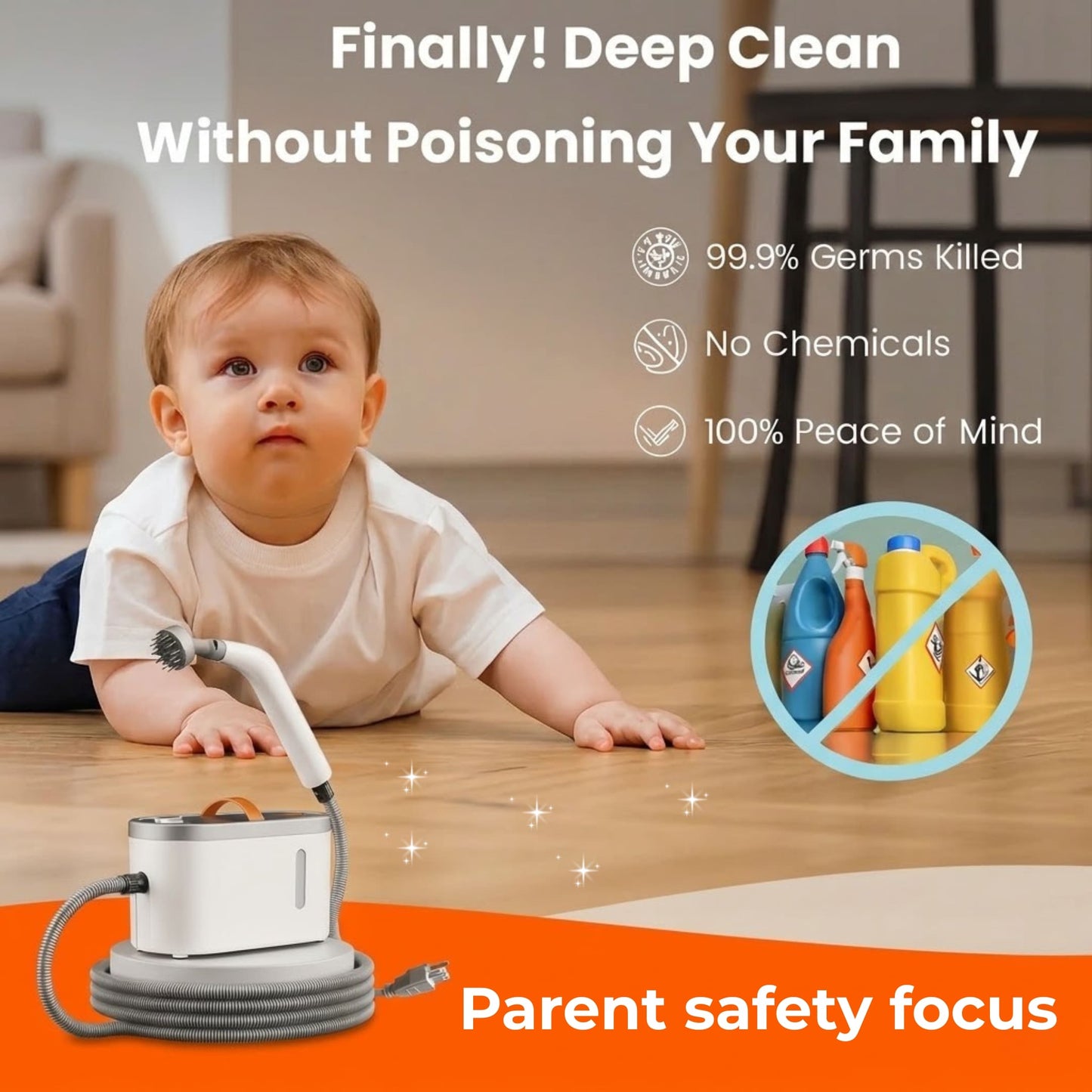 8-in-1 Multi-Surface Steam Cleaner